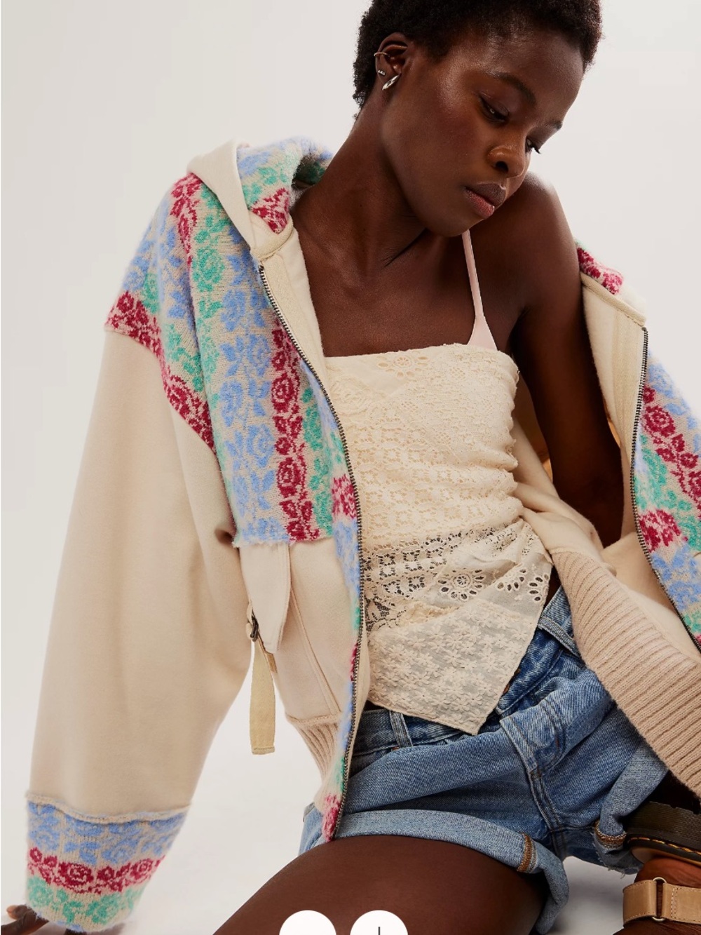 free people Rockwell Sweatshirt hoodie jacket
small
